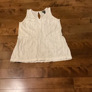 Roots Canada white sleeveless top